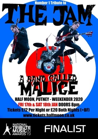 A Band Called Malice: The Definitive Tribute to The Jam at Half Moon 17 Jan, Greater London, London, United Kingdom