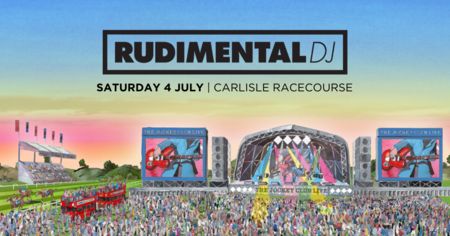 Rudimental headline DJ set live at Carlisle Racecourse, Carlisle, Cumbria, United Kingdom