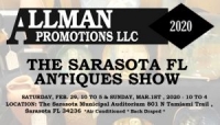 Sarasota FL Antiques Show Feb 29-March1, 2020