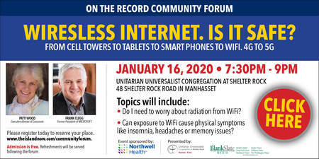 Community Forum on wireless internet access: What are risks, benefits?, Manhasset, New York, United States