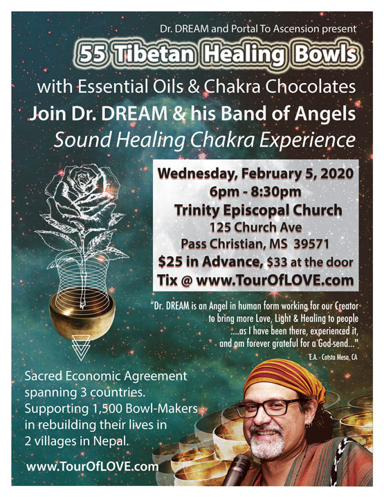 55 Tibetan Healing Bowls, Essential Oils and Chocolate, Pass Christian, MS, Pass Christian, Mississippi, United States