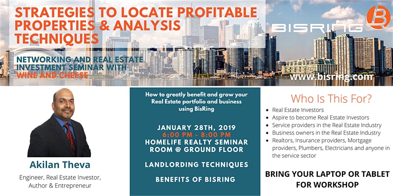 Networking Event Seminar Strategies to Locate Profitable Properties Analysis Techniques Tickets, Markham, Ontario, Canada