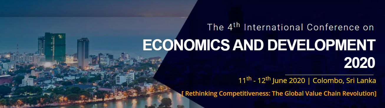 4th International Conference on Economics and Development 2020, Colombo/Colombo/Sri Lanka, Colombo, Sri Lanka