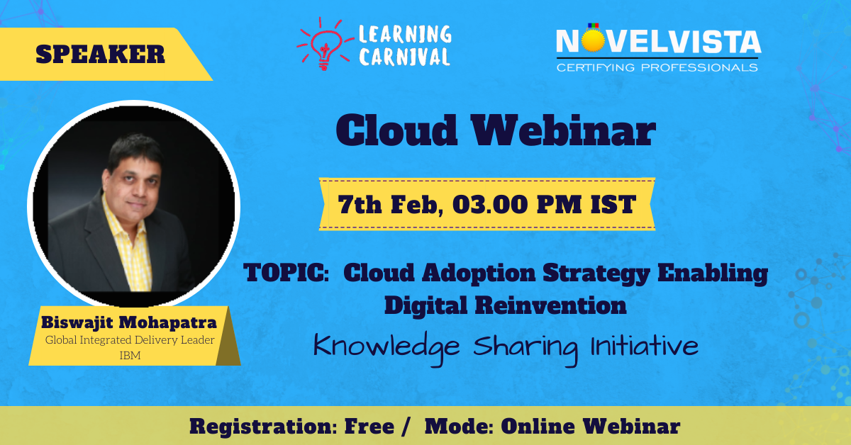 FREE Webinar on Cloud Adoption Strategy by NovelVista, Pune, Maharashtra, India