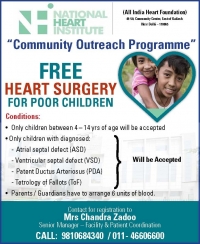 Free Cardiac Surgery For Poor Children | National Heart Institute