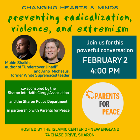 Changing Hearts and Minds: Preventing radicalization, violence and extremism, Sharon, Massachusetts, United States