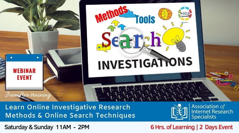 Online Investigative Research Methods & Online Search Techniques, Toronto, Ontario, Canada