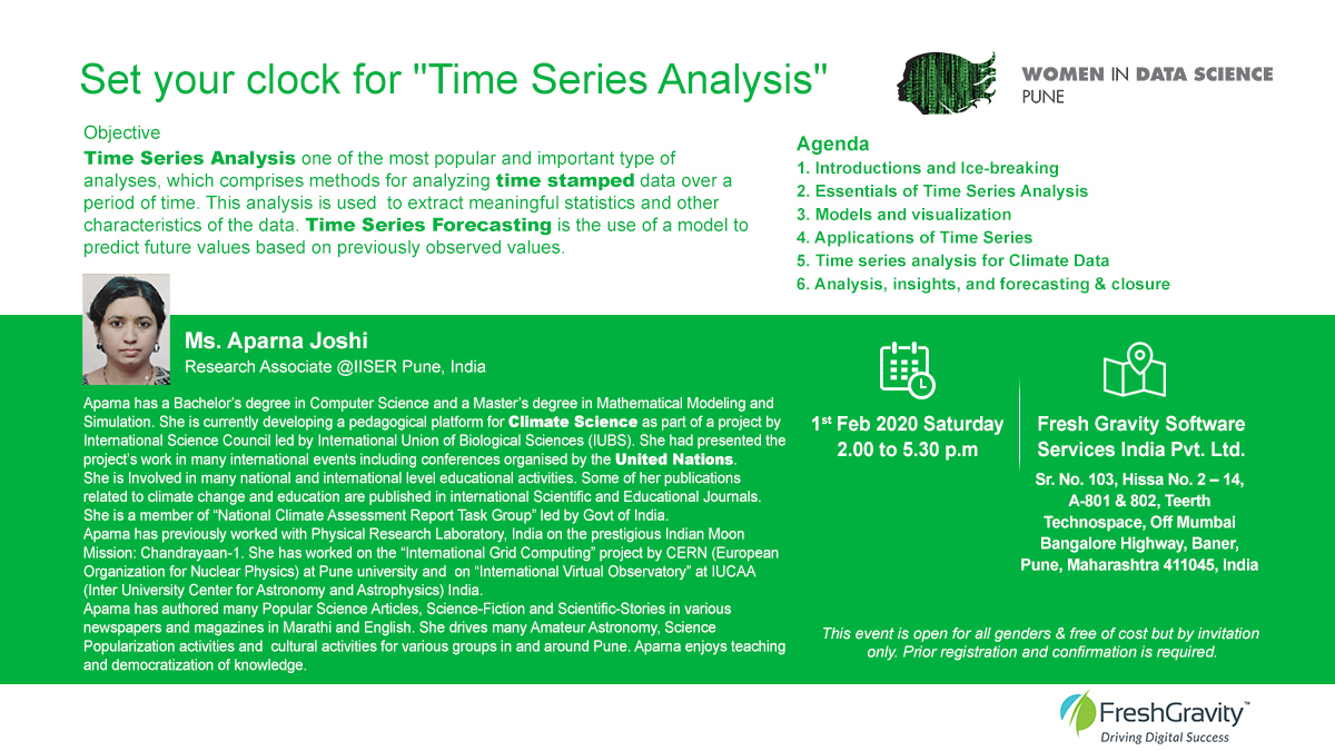 Set your clock for "Time Series Analysis", Pune, Maharashtra, India