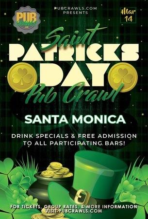 Santa Monica "Luck of the Irish" St Paddy's Bar Crawl - March 2020, Santa Monica, California, United States