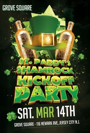 Grove Square St Paddy's Shamrock Kickoff Party, Jersey City, New Jersey, United States
