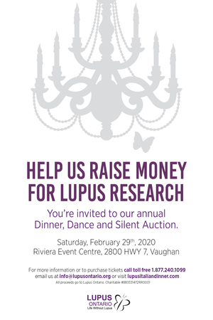 Lupus Ontario Dinner Dance and Silent Auction, February 29, 2020, Vaughan, Ontario, Canada