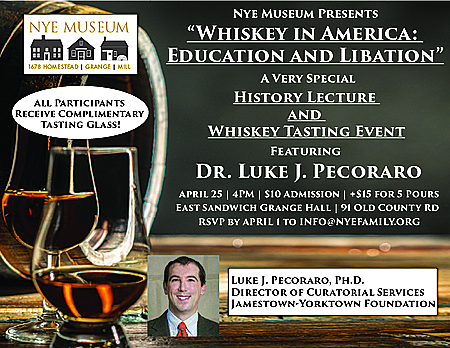Whiskey in America: Education and Libation, East Sandwich, Massachusetts, United States