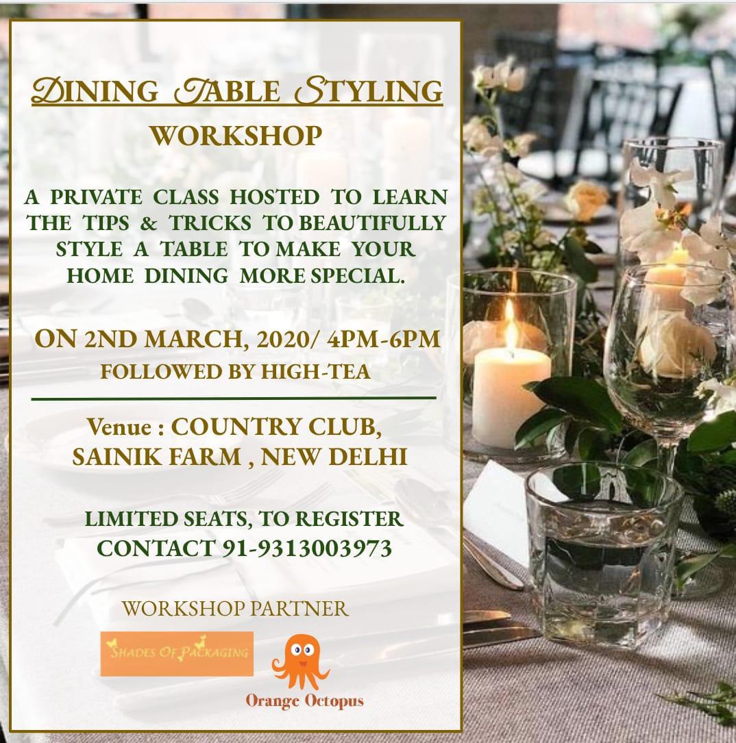Dining Table Styling Adults Workshop, South Delhi, Delhi, India