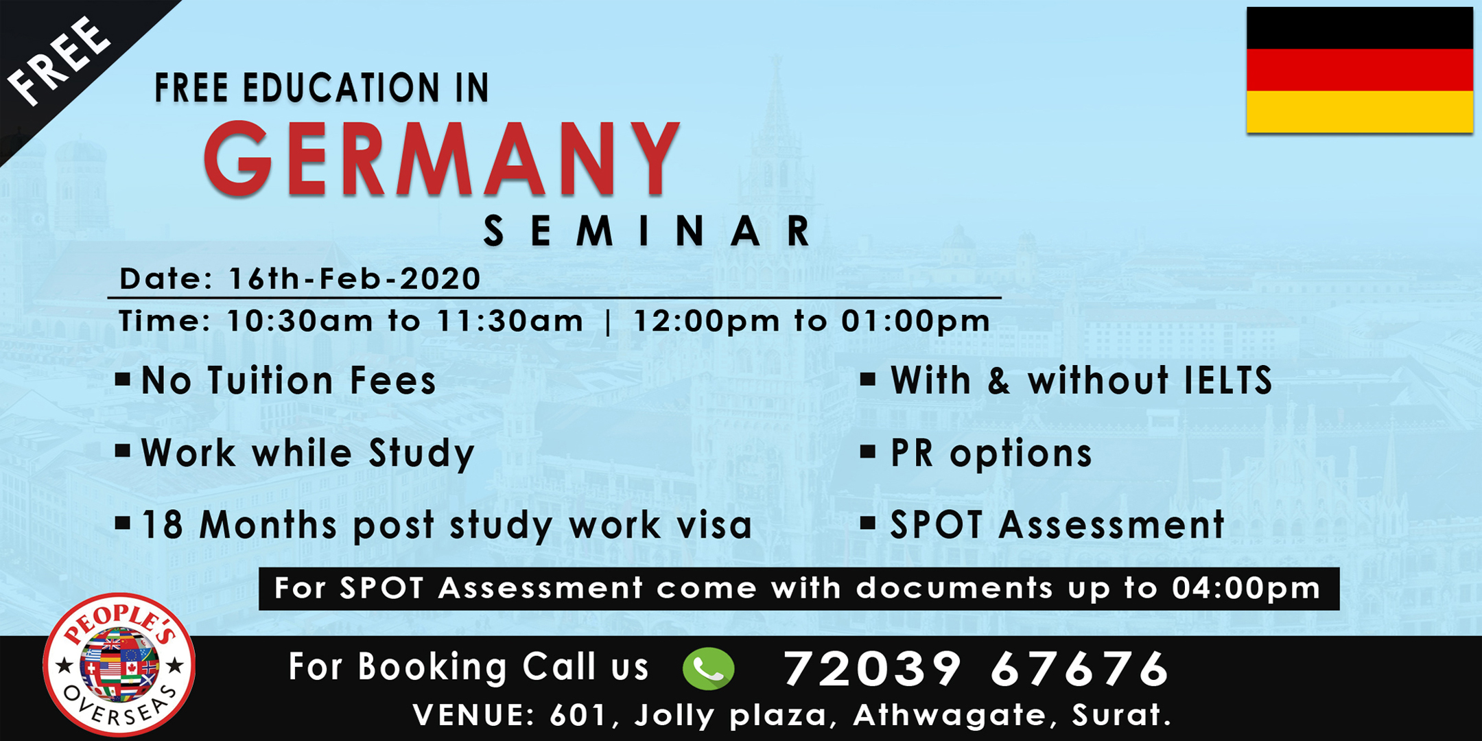 Free Study in Germany Seminar in Surat, Surat, Gujarat, India