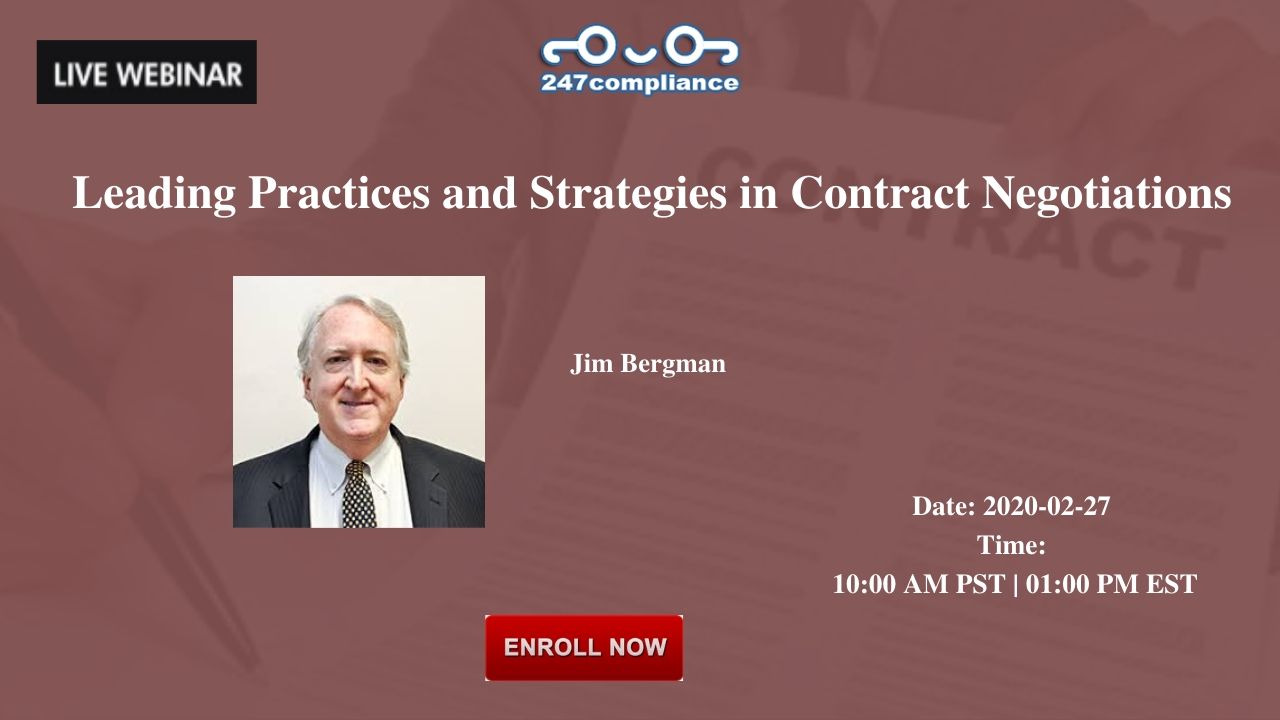 Leading Practices and Strategies in Contract Negotiations, 2035 Sunset Lake, RoadSuite B-2, Newark,Delaware,United States