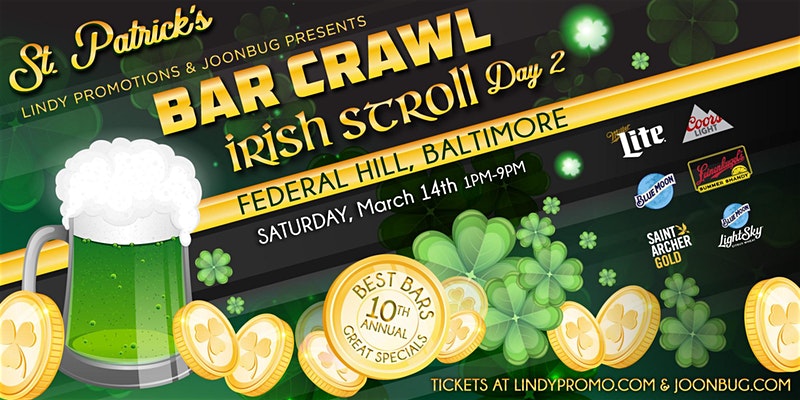 Lindy Promo's Baltimore Fed Hill St. Patrick's Day Irish Stroll, Baltimore, Maryland, United States
