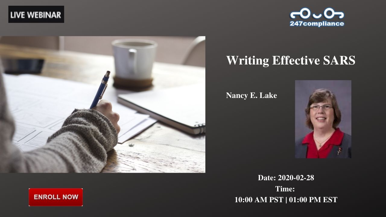 Writing Effective SARS, 2035 Sunset Lake, RoadSuite B-2, Newark,Delaware,United States