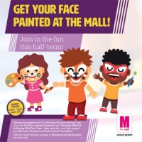 Face Painting at The Mall, Wood Green this Half-Term (Thu-Sun, 11-4!)