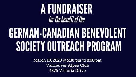 A Fundraiser for the German-Canadian Benevolent Society, Vancouver, British Columbia, Canada