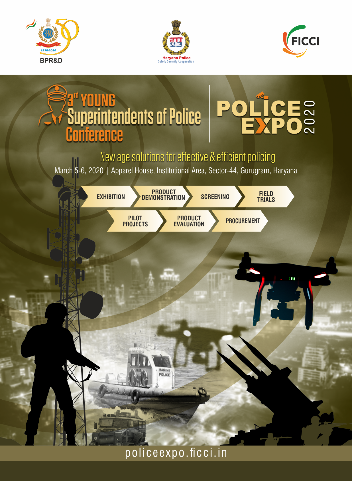 Police Expo 2020, Gurgaon, Haryana, India