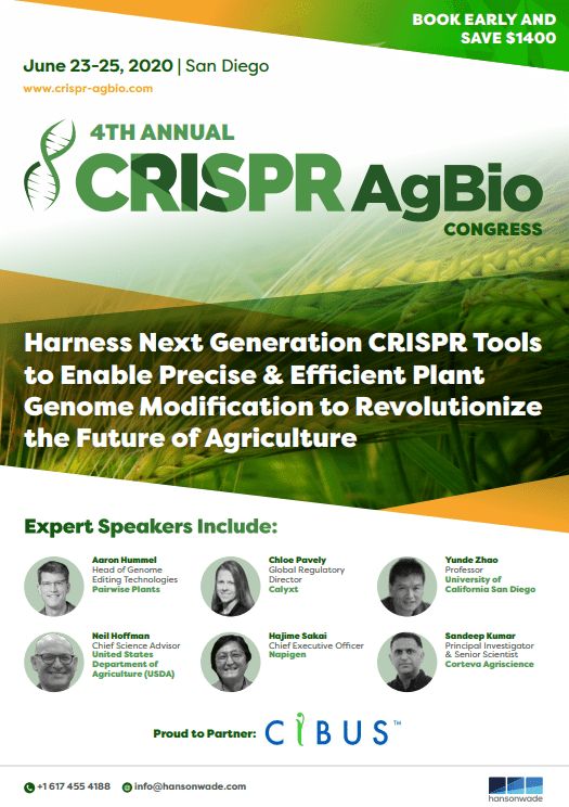 4th CRISPR AgBio Congress 2020, San Diego, California, United States