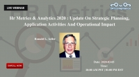 Hr Metrics & Analytics 2020 : Update On Strategic Planning, Application Activities And Operational Impact