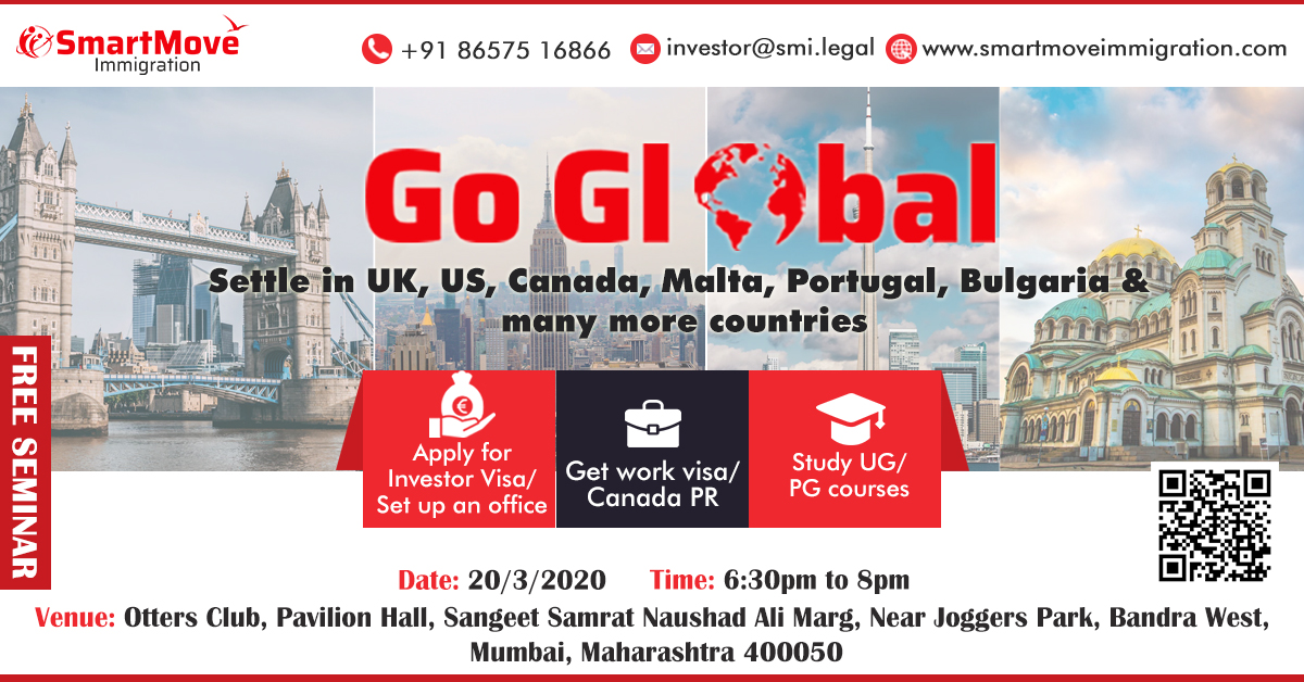 Go Global with SmartMove Immigration & settle in UK, USA,Canada and Europe., Mumbai, Maharashtra, India