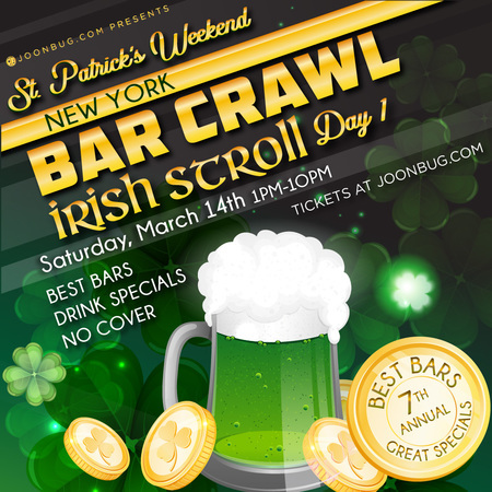 Barcrawls.com Presents New York St. Patrick's Day Bar Crawl Day 1, New York, United States
