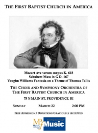Schubert Mass in G / Vaughan Williams Fantasia on a Theme of Thomas Tallis