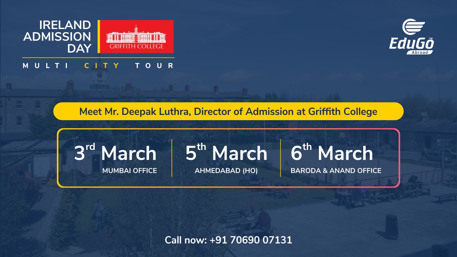 Ireland Admission Day - Griffith College, Ahmedabad, Gujarat, India