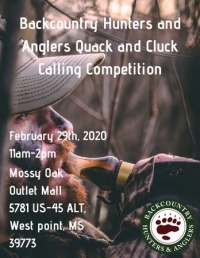 Backcountry Hunters and Anglers Quack and Cluck Calling Competition