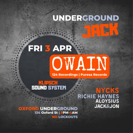 Underground JACK #003 With OWAIN, DARLINGHURST, New South Wales, Australia