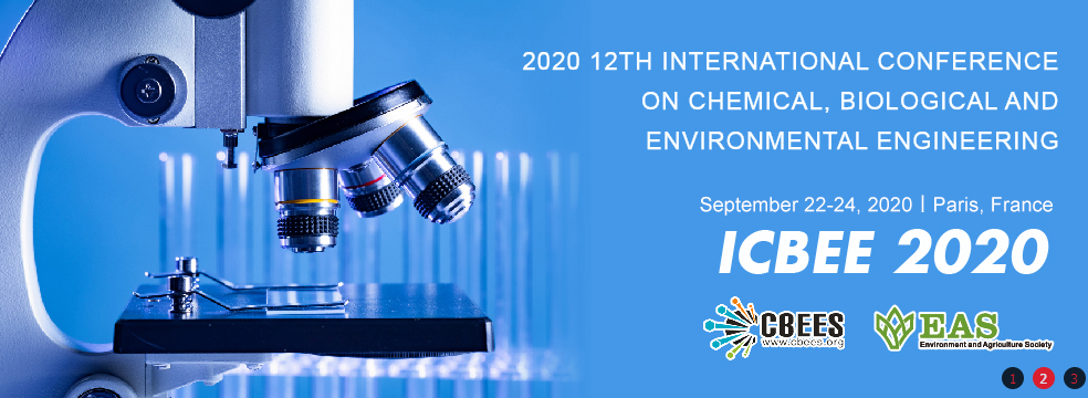 2020 12th International Conference on Chemical, Biological and Environmental Engineering (ICBEE 2020), Rome, Italy