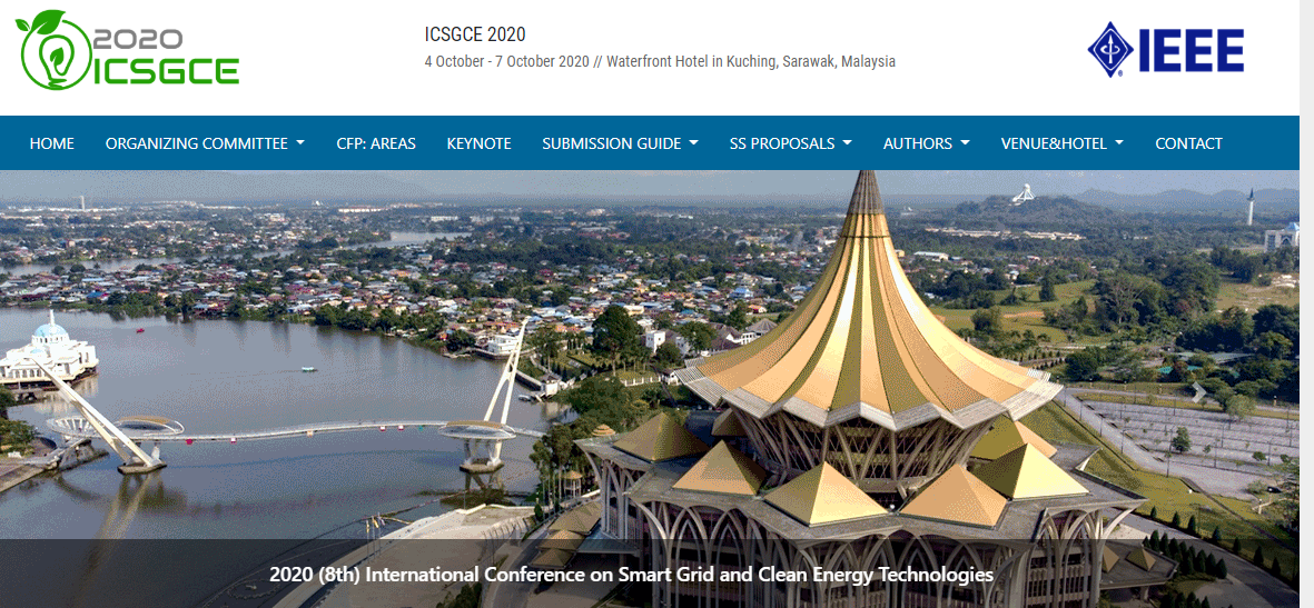 2020 8th International Conference on Smart Grid and Clean Energy Technologies (ICSGCE 2020), Sarawak, Malaysia