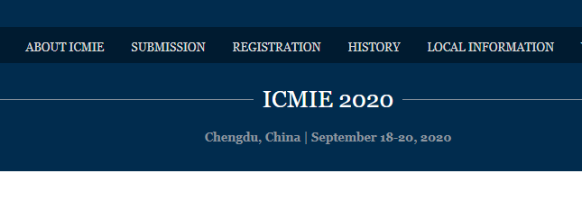 2020 4th International Conference on Measurement Instrumentation and Electronics (ICMIE 2020), Chengdu, Sichuan, China