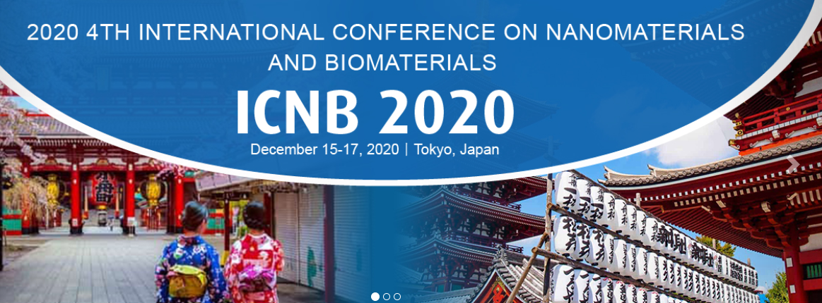2020 4th International Conference on Nanomaterials and Biomaterials (ICNB 2020), Tokyo, Japan