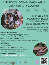 Fertility Journeys Small Dinner Groups (Brookline, Needham, Cambridge)