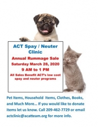 ACT Spay / Neuter Clinic Annual Rummage Sale - Help Save Lives!