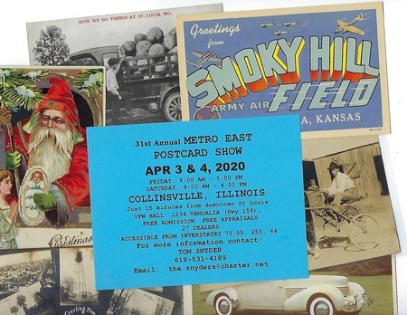 31st Annual Metro East Vintage Postcard Show and Sale, Collinsville, Illinois, United States