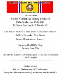 The 2020 Kansas Veterans & Family Reunion!