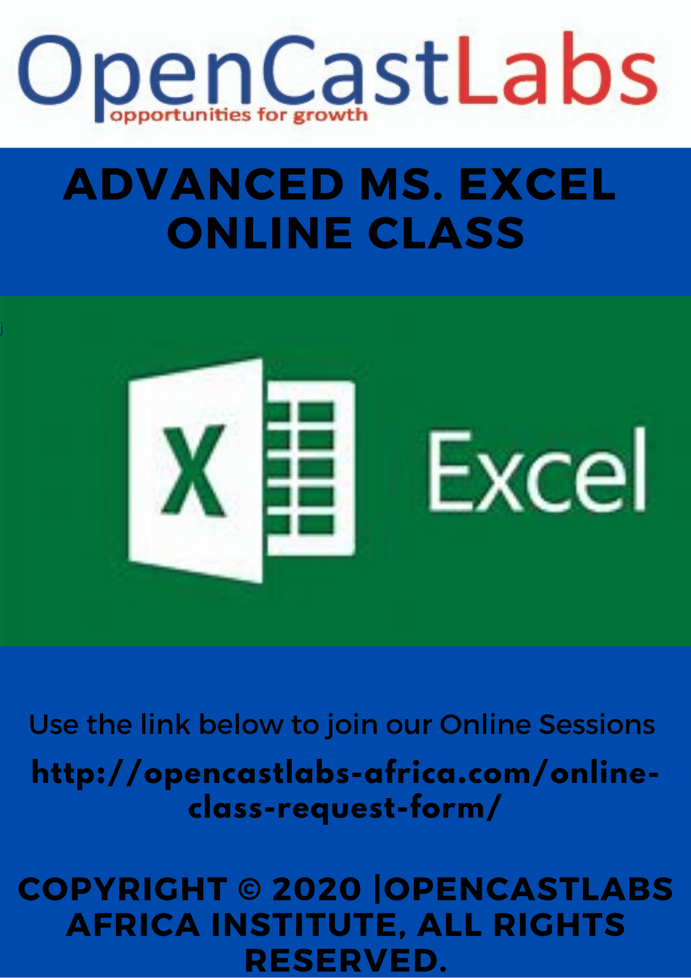 Advanced Ms. Excel Online Class, Nairobi, Kenya