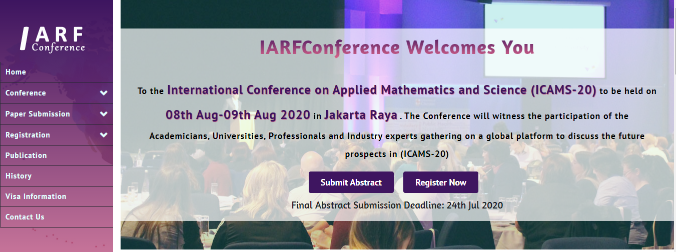International Conference on Applied Mathematics and Science, INDONESIA, Jakarta, Indonesia