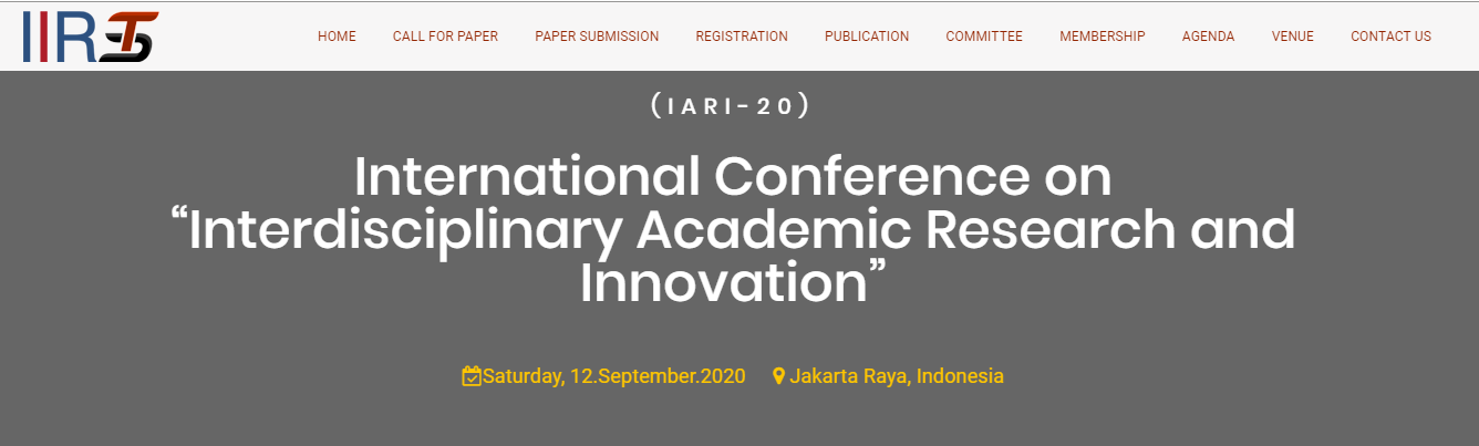 International Conference on Interdisciplinary Academic Research and Innovation, Indonesia, Jakarta, Indonesia