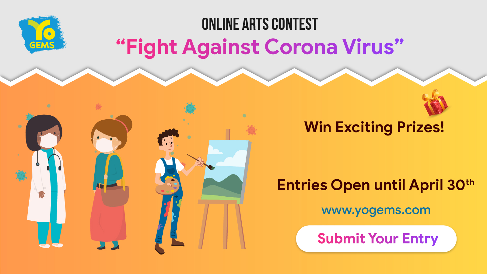 Online Art Contest - Fight Against Corona Virus, Gautam Buddh Nagar, Uttar Pradesh, India