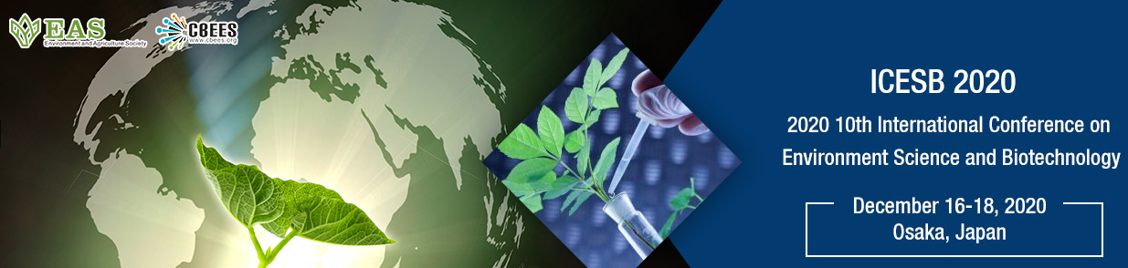 2020 10th International Conference on Environment Science and Biotechnology (ICESB 2020), Osaka, Japan