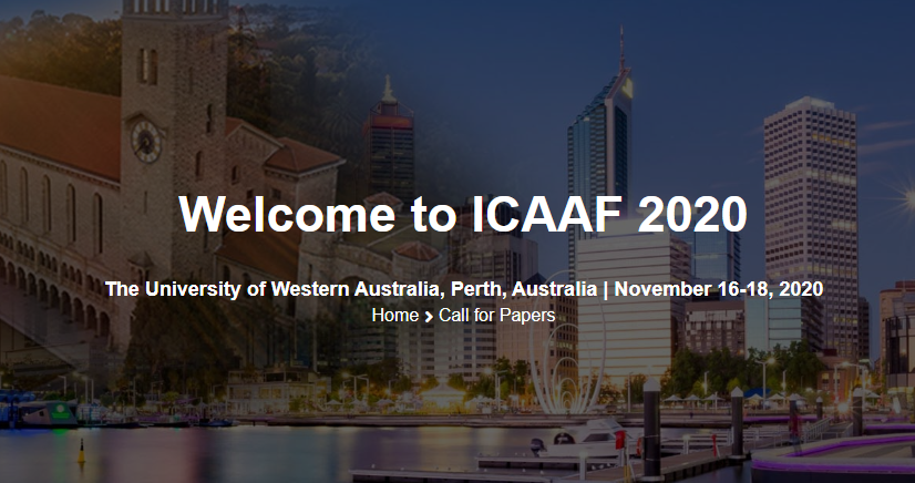 2020 International Conference on Accounting, Auditing and Finance (ICAAF 2020), Perth, Australia