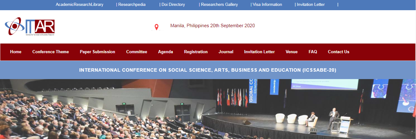 International Conference on Social Science, Arts, Business and Education (ICSSABE-20), Manila, Philippines