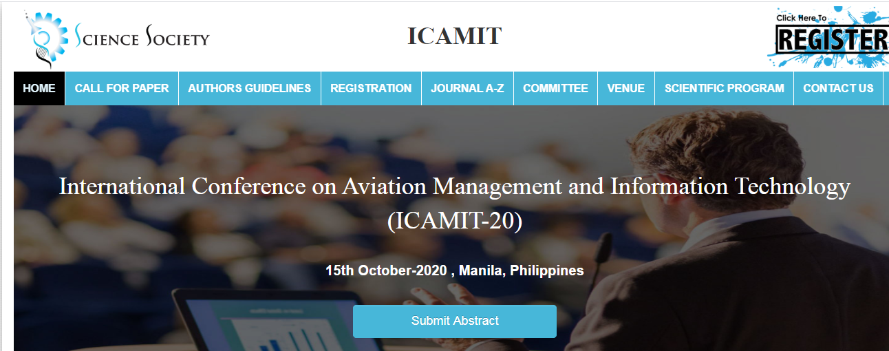 International Conference on Aviation Management and Information Technology (ICAMIT-20), Manila, Philippines