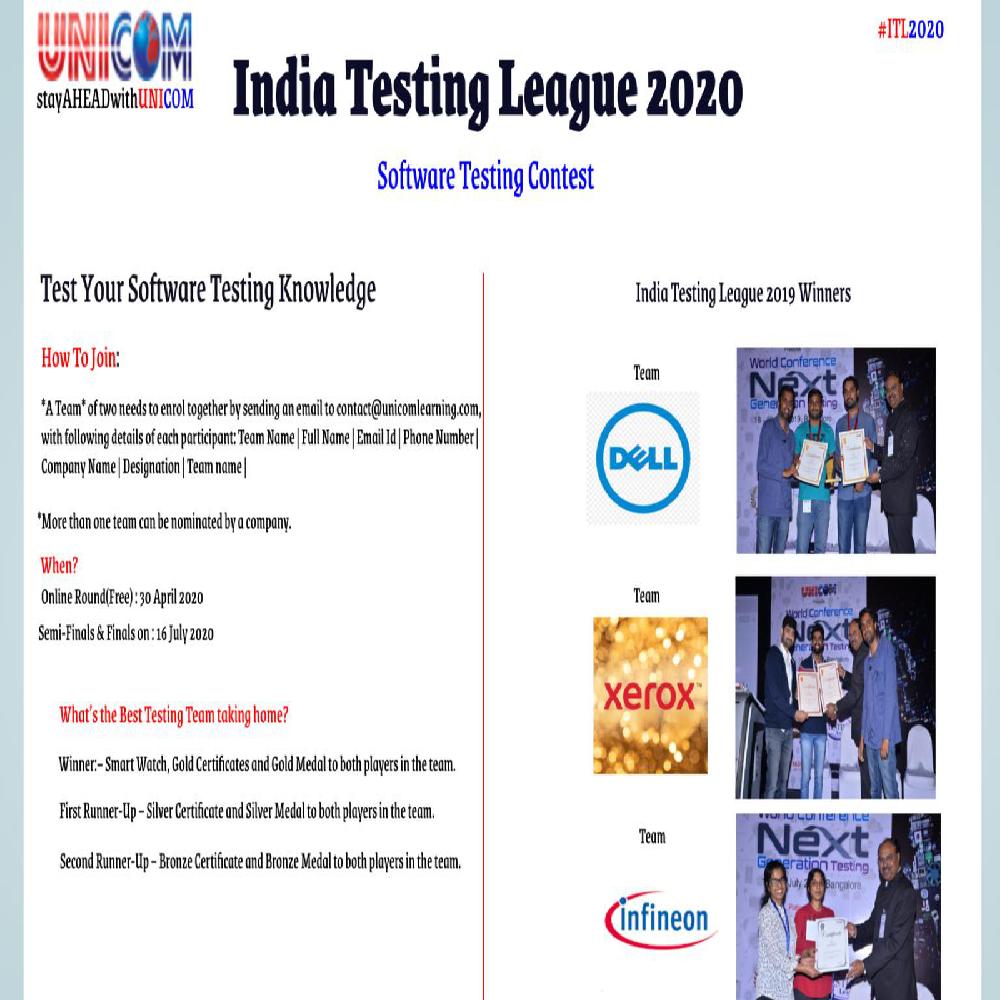India Testing League 2020, Bangalore, Karnataka, India