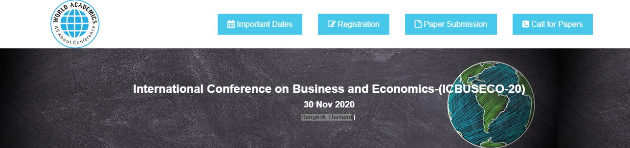 International Conference on Business and Economics, Bangkok, Thailand